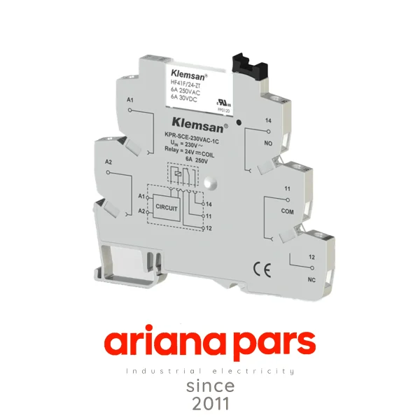 رله واسط باریک کلمسان مدل KPR-SCE-230VAC/DC-1C کد 270850