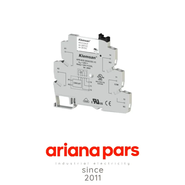 رله واسط باریک کلمسان مدل KPR-SCE-24VAC/DC-1C کد 270810