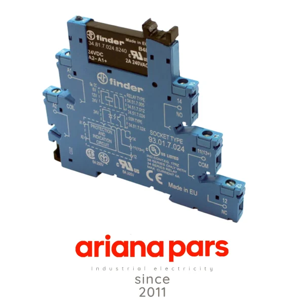 ماژول رله SSR پی‌ال‌سی 24VDC به 230VAC یک باز 2 آمپر فیندر مدل 38.81.7.024.8240