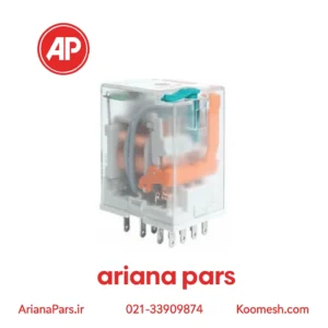 رله مینیاتوری RELPOL مدل R4N-2014-23-1024-WT (4 کنتاکت 24VDC، 6A)